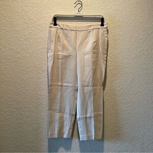 Loro Piana light tan 100% cotton side zip casual cropped pants, see measurements